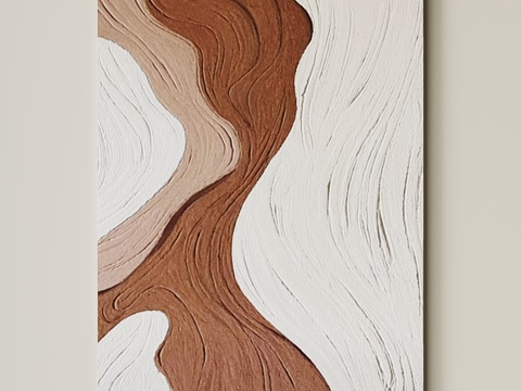  现代中古挂画 油画3d模型 