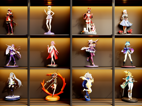 现代手办 潮玩su模型