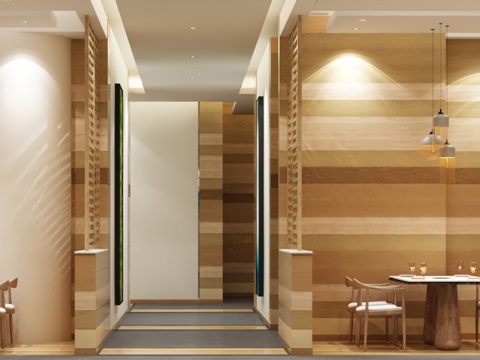  现代餐饮店 火锅店3d模型 