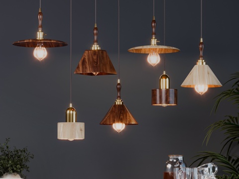  北欧风餐厅吊灯3d模型 