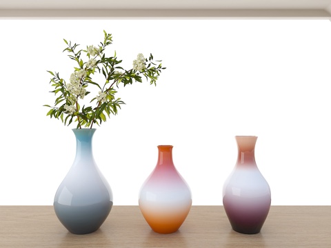  花瓶 现代花瓶 陶瓷花瓶 陶艺花瓶 花瓶摆件3d模型 