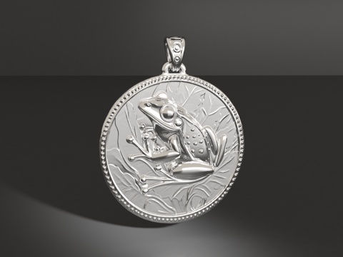  青蛙吊坠3d模型 