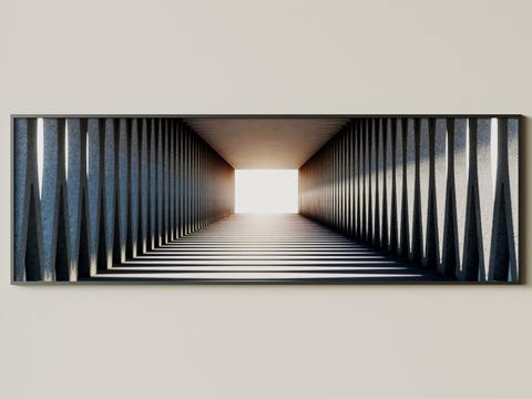  现代意式挂画3d模型 