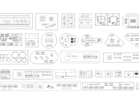 柜子 货架 中岛台 商品架 展台 展柜cad施工图