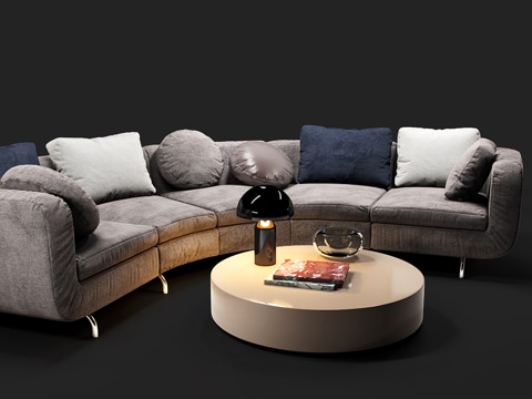  现代沙发组合3d模型 
