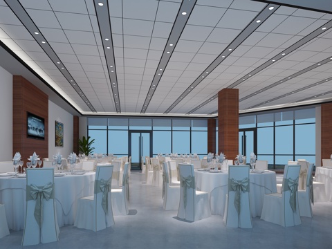  东南亚风格餐厅3d模型 