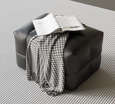  现代意式沙发凳3d模型 