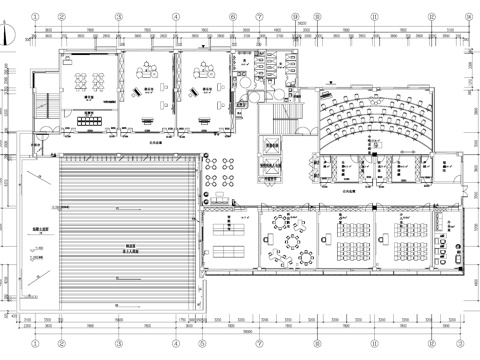 少儿教育培训中心少年宫平面图cad施工图