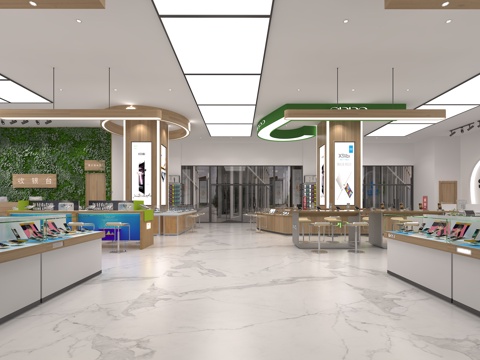  大气新派的手机店 移动电信联通各手机模型3d模型 