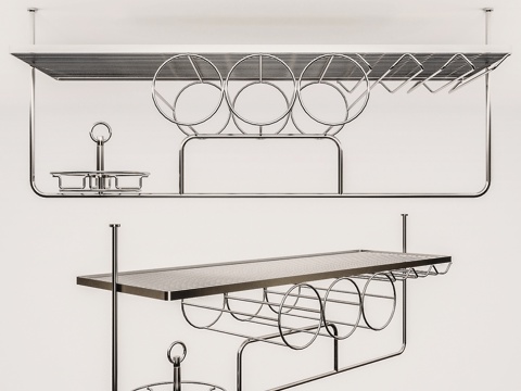  现代装饰杯架3d模型 