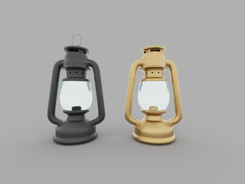  现代风格煤油灯3d模型 