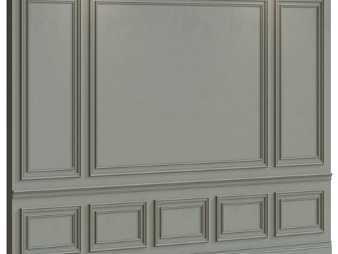  现代护墙板3d模型 