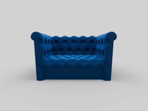  欧式风格单人沙发3d模型 