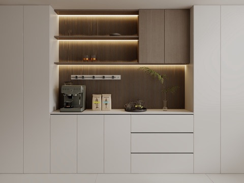  现代餐边柜3d模型 