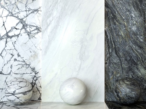  现代墙面材料3d模型 