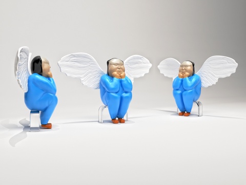  金三胖人物雕塑3d模型 