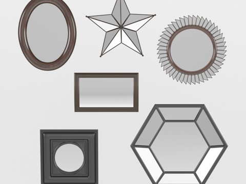  艾克霍兹德拉珀全套镜子3d模型 