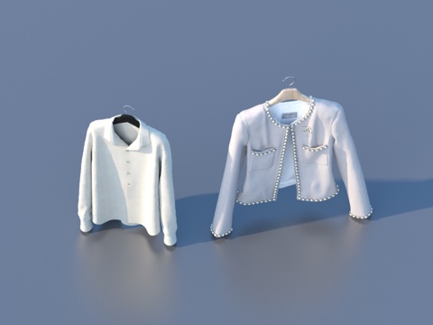  衣服 服装 衣架3d模型 