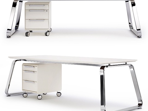  现代装饰电脑桌3d模型 