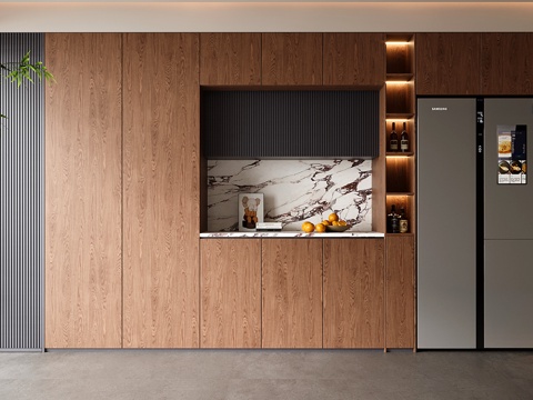  中古现代酒柜 冰箱酒柜3d模型 