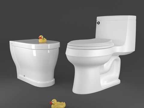  现代卫浴马桶坐便器3d模型 