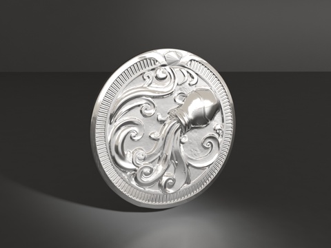  陶罐胸针23d模型 