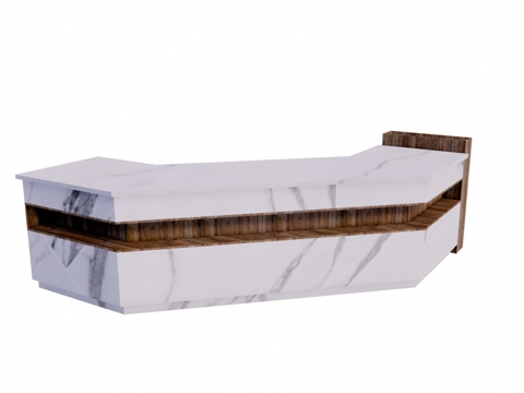 电脑 工装 办公 公司前台 工位 办公空间su模型