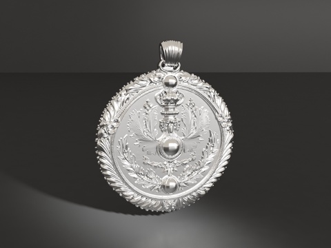  圆形吊坠3d模型 