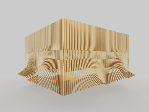  现代风格异形建筑外壳3d模型 