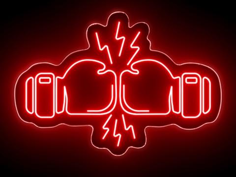  搏击俱乐部霓虹灯招牌3d模型 