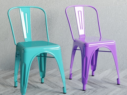  现代烤漆餐椅3d模型 