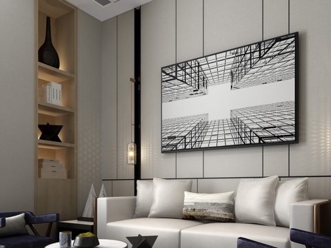  售楼处 vip房3d模型 