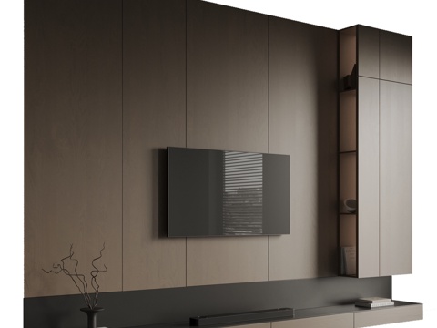  电视墙 193d模型 