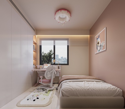  现代女儿房3d模型 