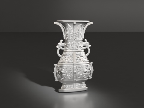  陶罐胸针3d模型 