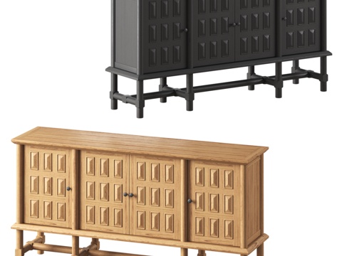  现代电视柜3d模型 