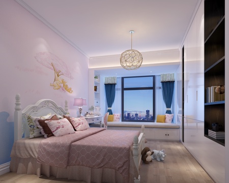  女孩房 儿童房 小孩房3d模型 