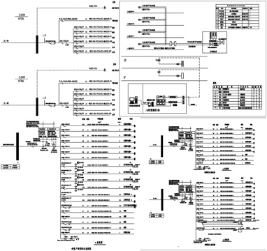 电气系统图强弱电配电箱开关插座电路CAD素材图库cad施工图