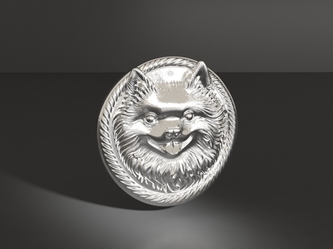  小狗胸针3d模型 