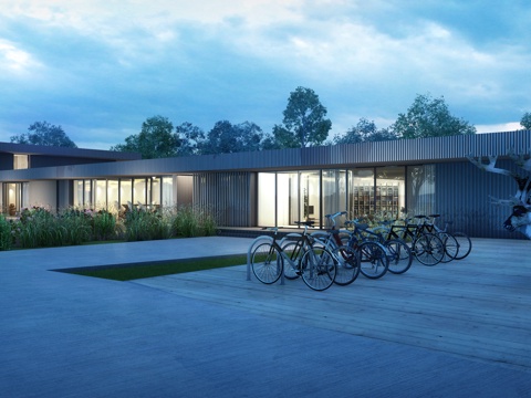  现代别墅外观全模场景3d模型 