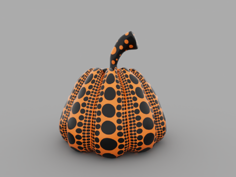  现代风格斑点南瓜装饰品3d模型 