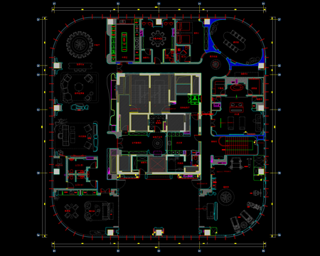 950平大平层设计cad施工图