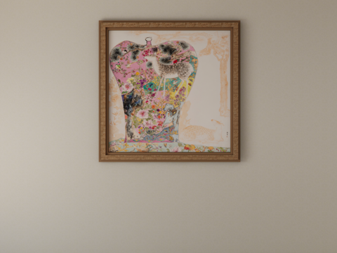  装饰画挂画su模型 