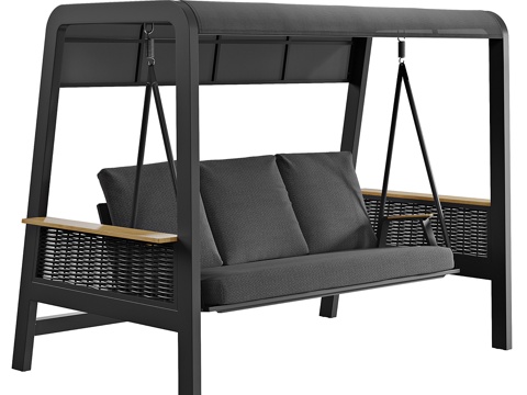  北欧简约户外沙发 户外沙发 休闲沙发3d模型 