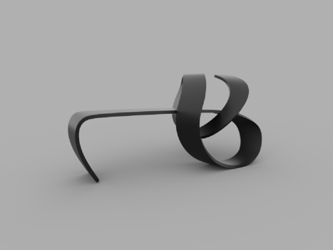  现代风格异形户外椅子3d模型 