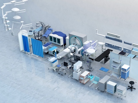  医疗仪器 医院 医疗设备3d模型 