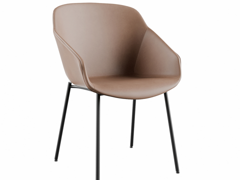  现代简约单人椅子 椅子 简约椅子 休闲椅子 凳子 餐厅椅子3d模型 