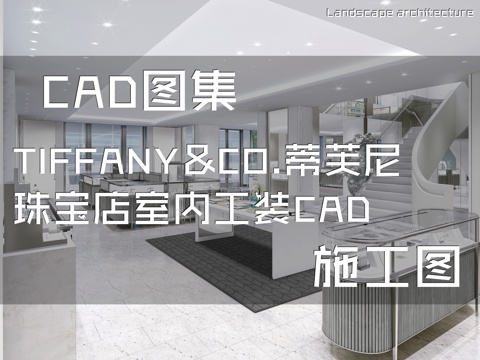 TIFFANY&amp;CO.蒂芙尼珠宝店室内工装CAD施工图cad施工图