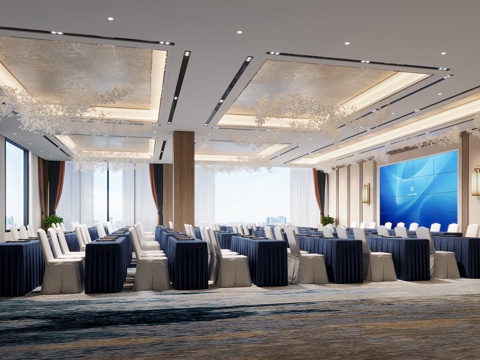  酒店会议室 会议室3d模型 