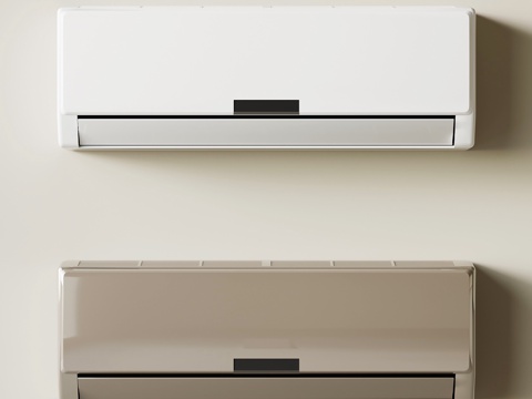 现代空调 壁挂空调su模型